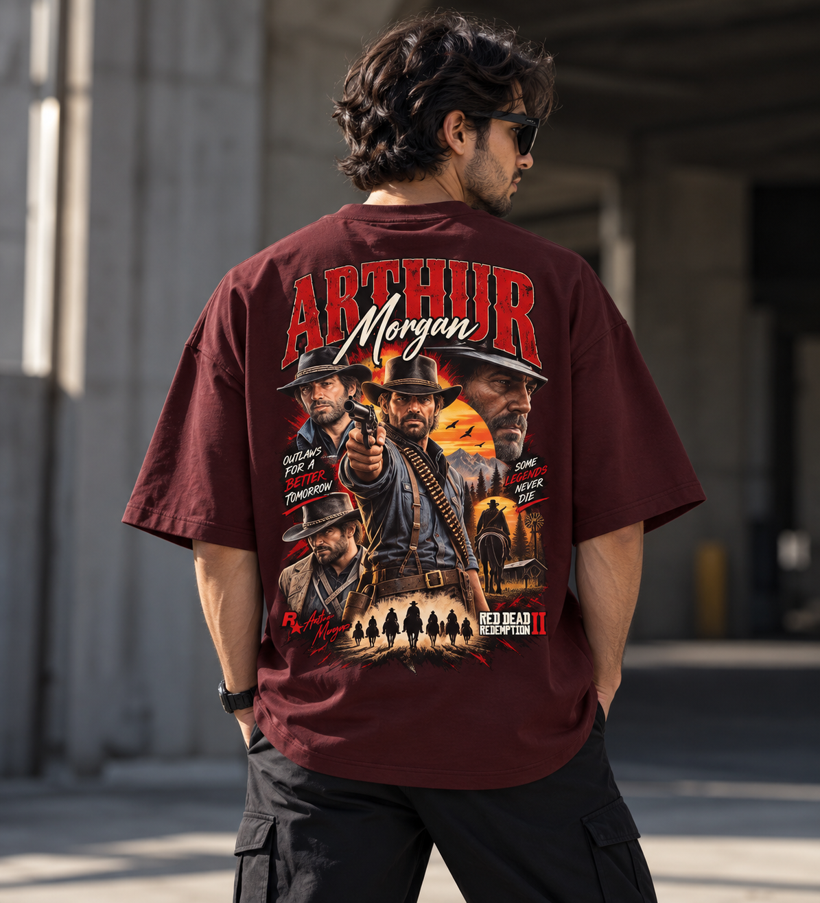 Arthur Morgan Inspired Oversized Graphic Tee