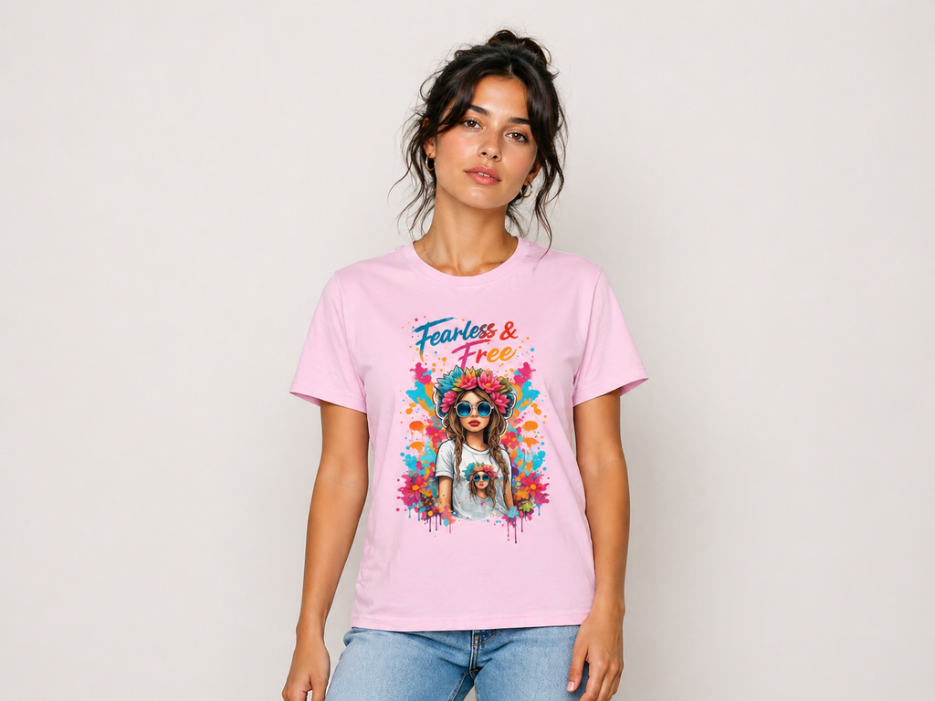 Fearless & Free Colorfull Women’s T-Shirt