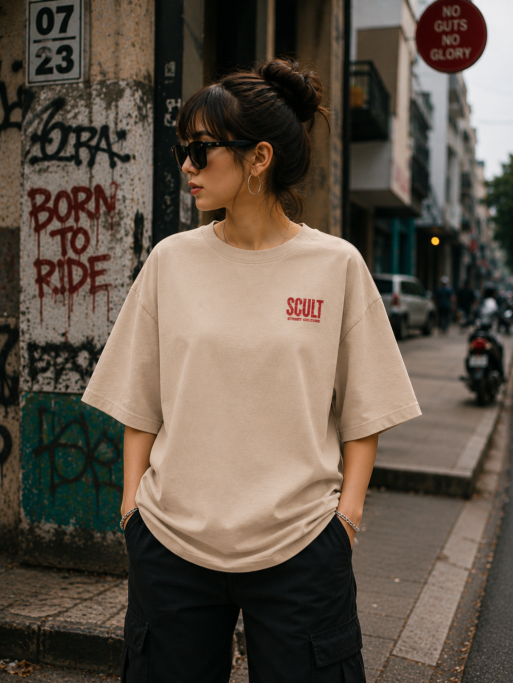 Unisex Oversized Skull T-Shirt