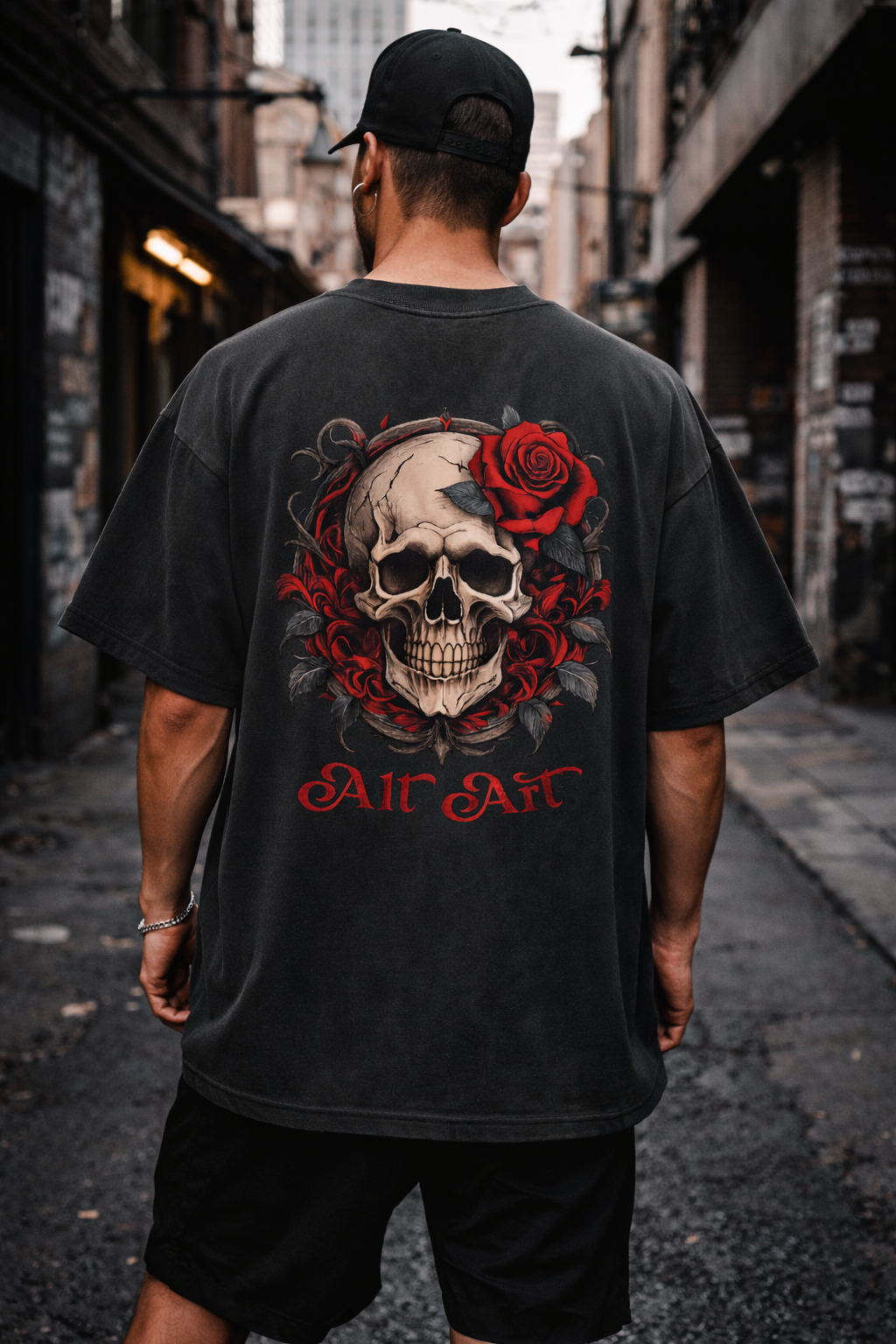 Unisex Oversized Skull T-Shirt