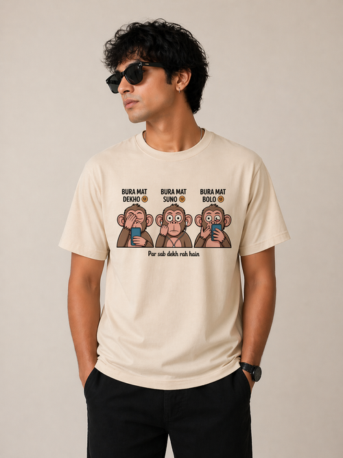 Bura Mat Dekho Suno Bolo Funny T-Shirt