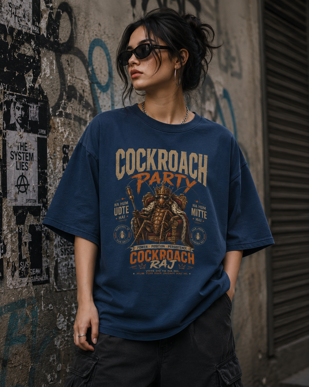 Vintage Cockroach Party Oversized Tee