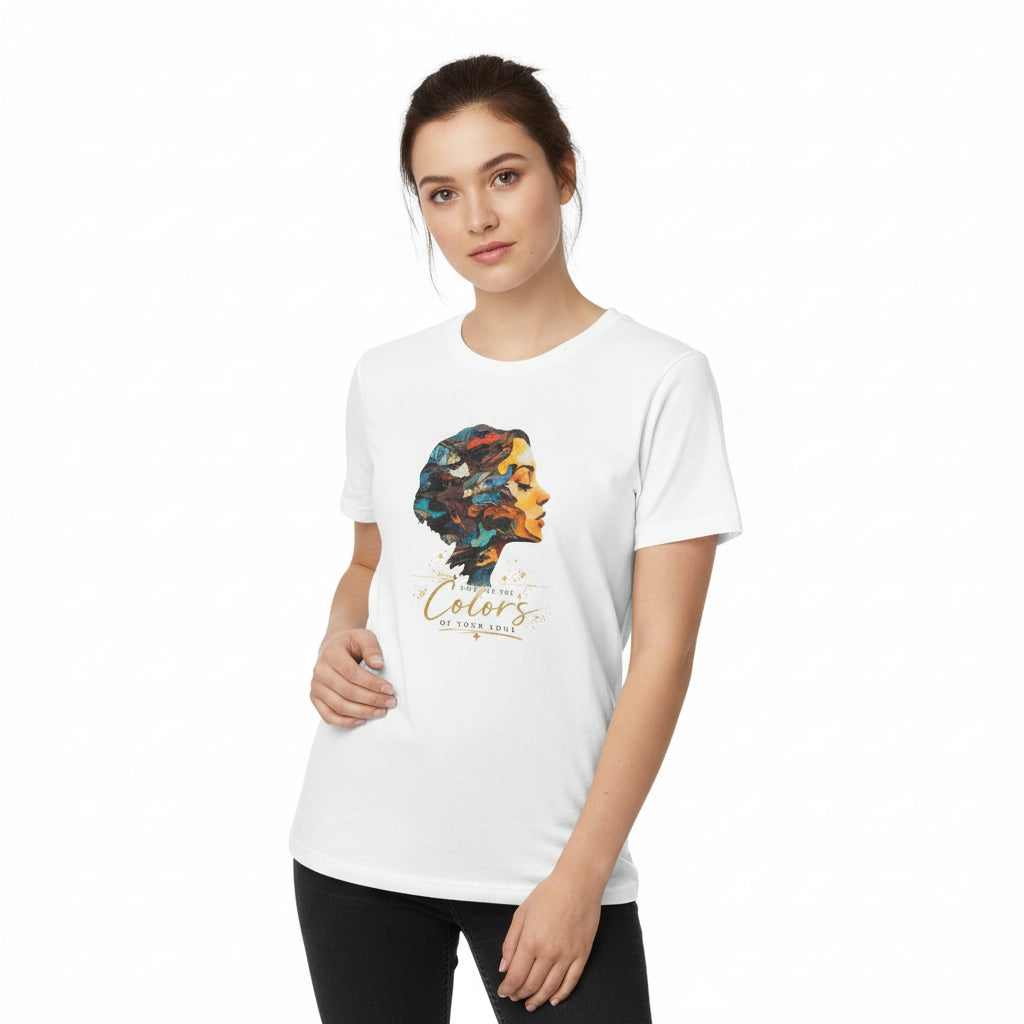 Abstract Color Face Women’s Regular Fit T-Shirt