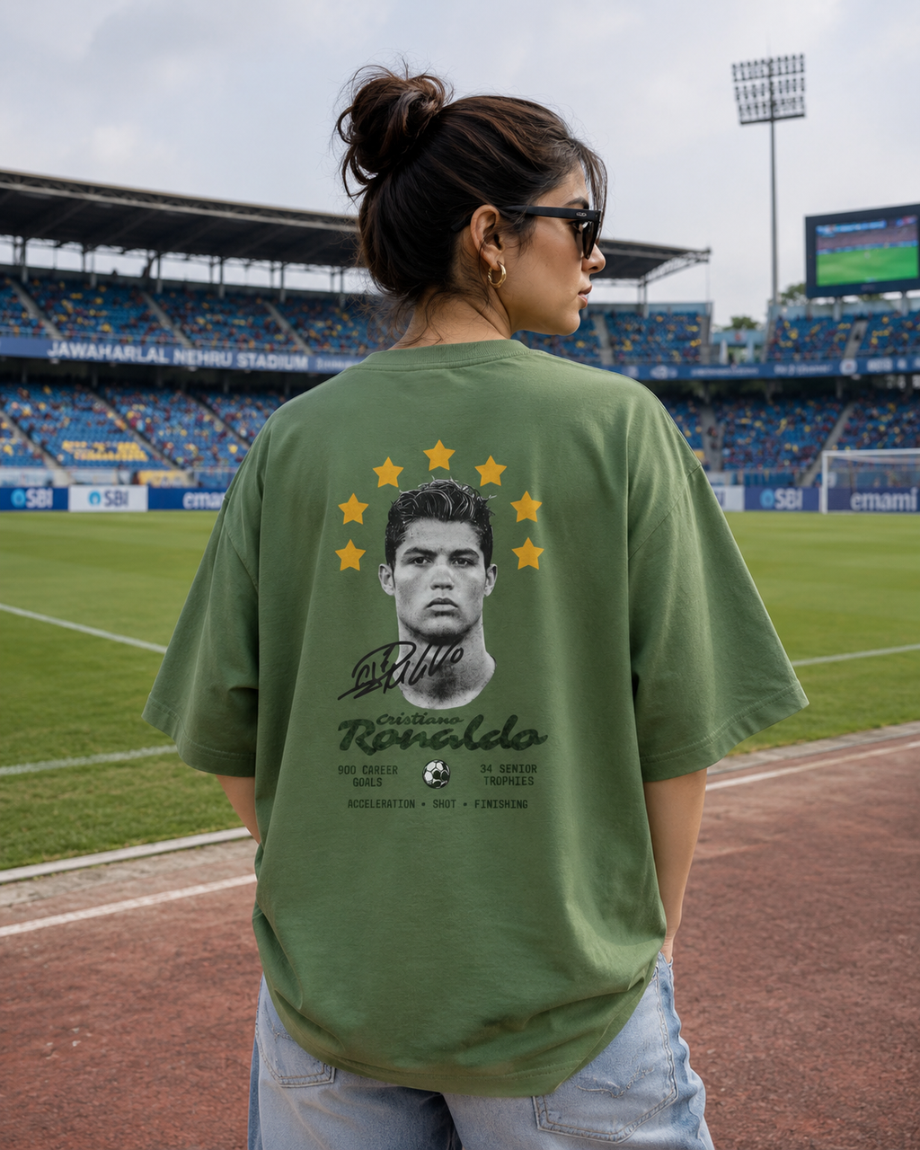 Cristiano Ronaldo Vintage Football Oversized T-Shirt