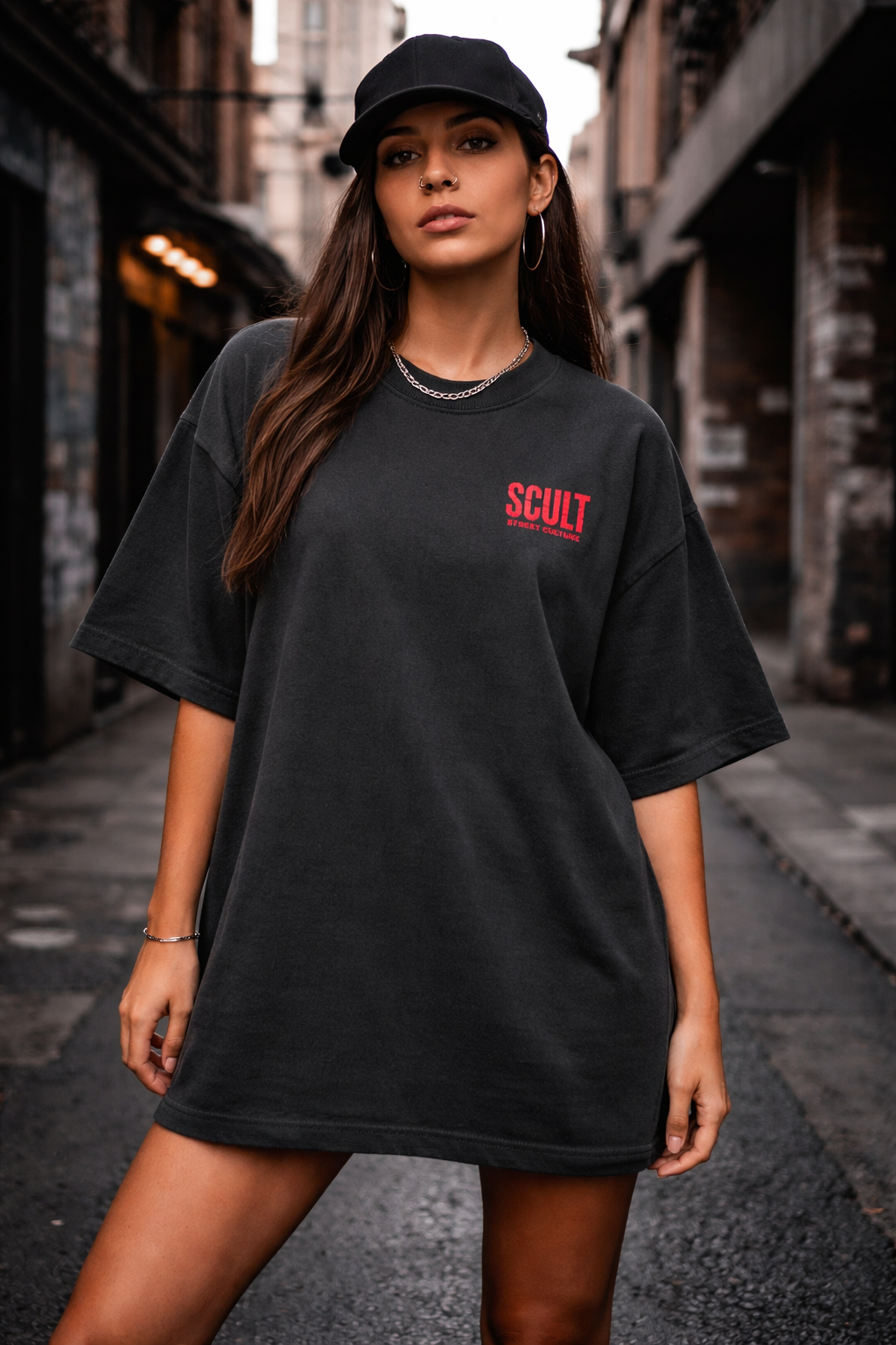 Unisex Oversized Skull T-Shirt