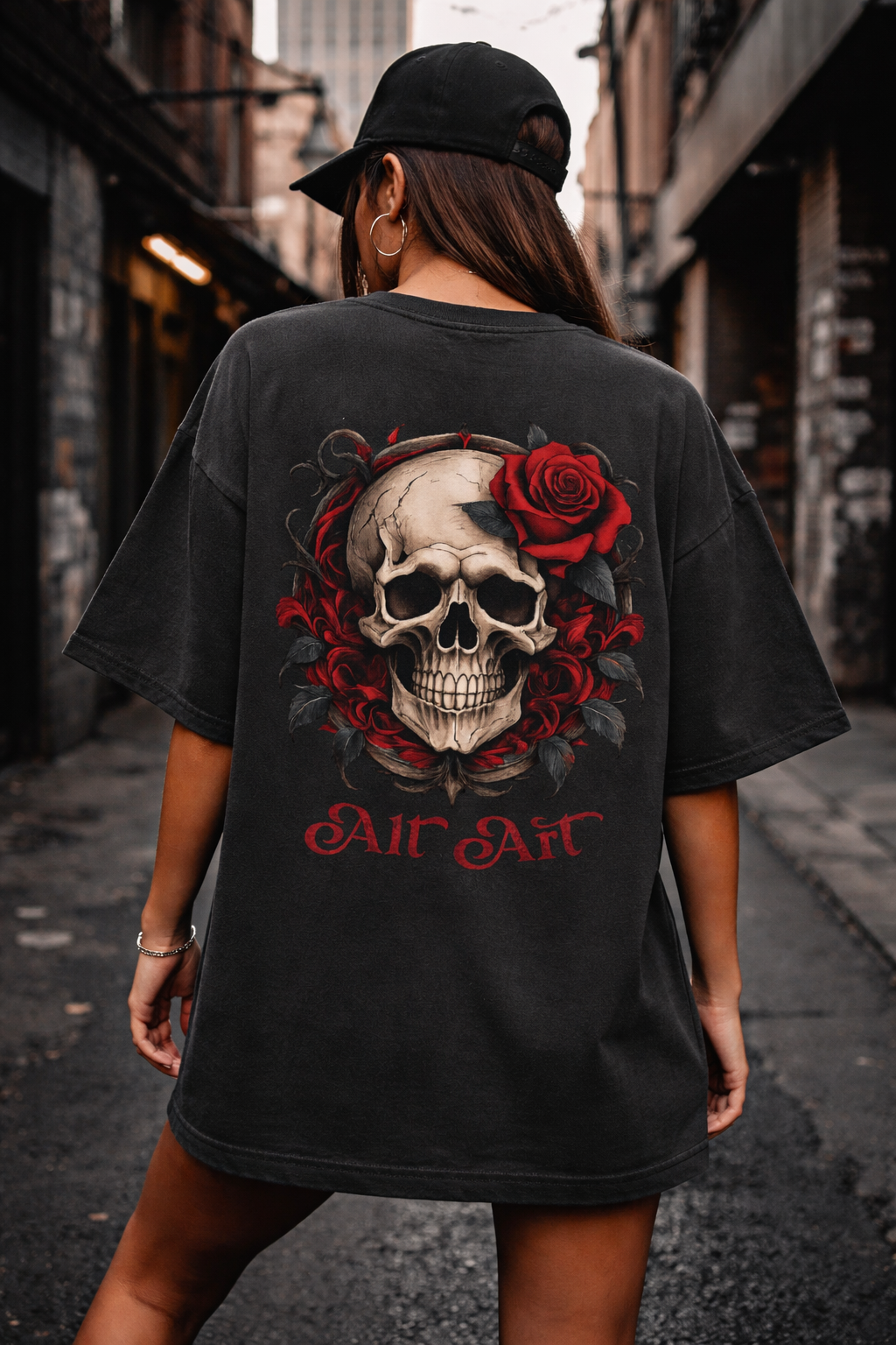 Unisex Oversized Skull T-Shirt