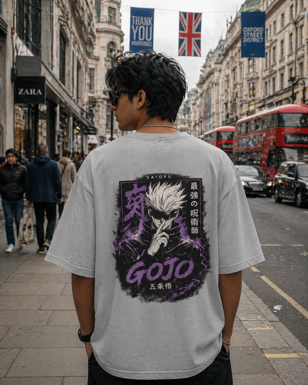 Gojo Anime Oversized T-Shirt