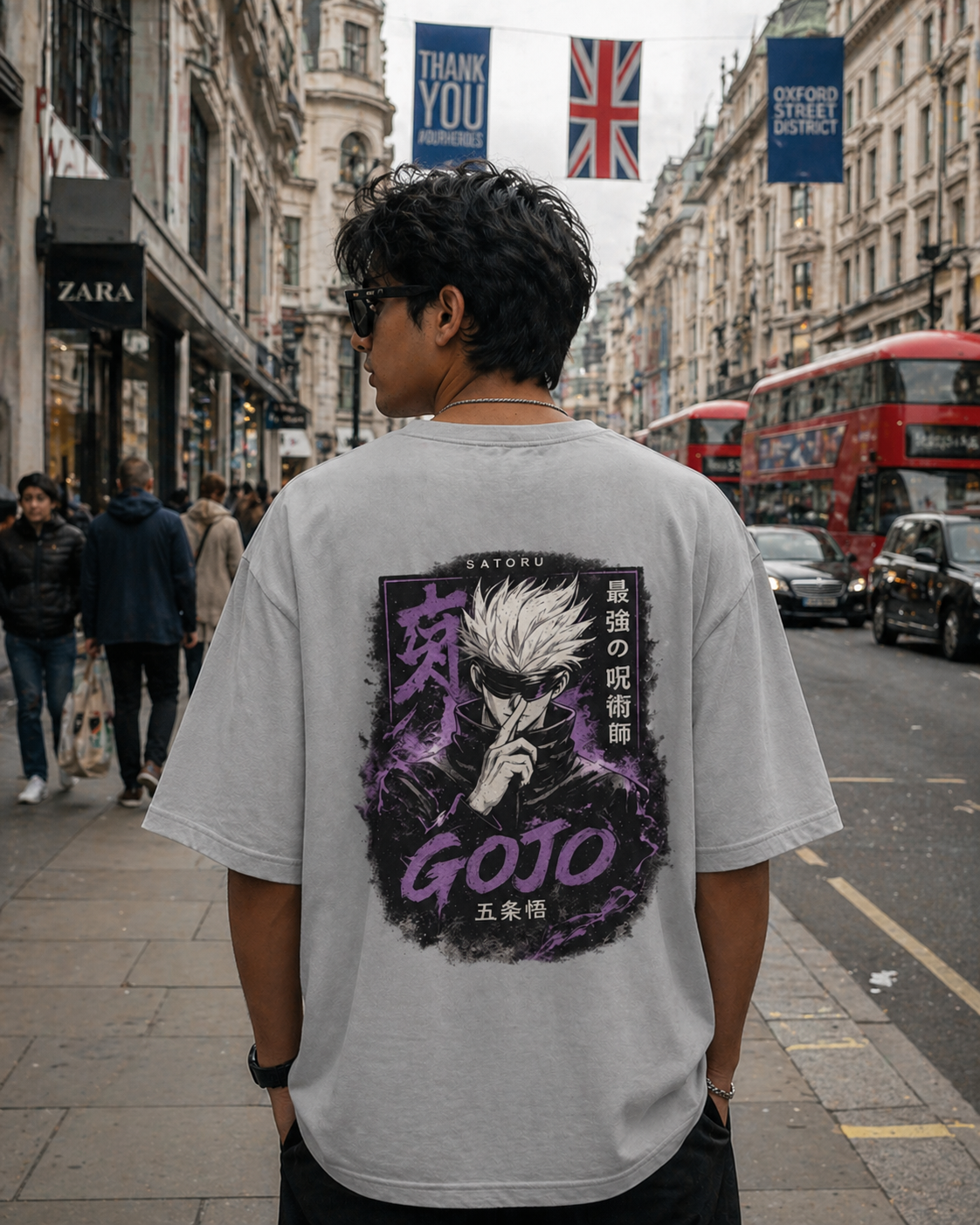 Gojo Anime Oversized T-Shirt