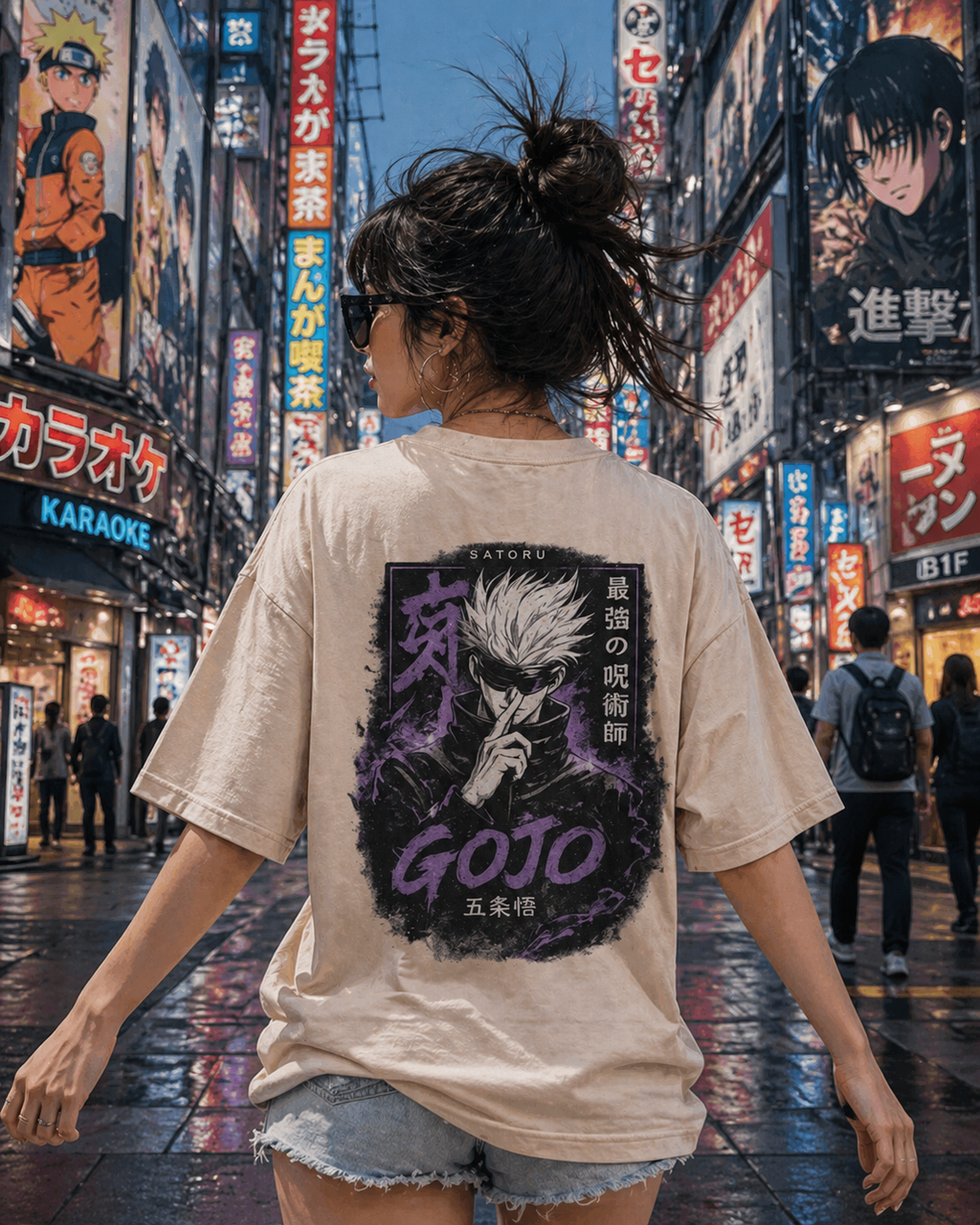 Gojo Anime Oversized T-Shirt
