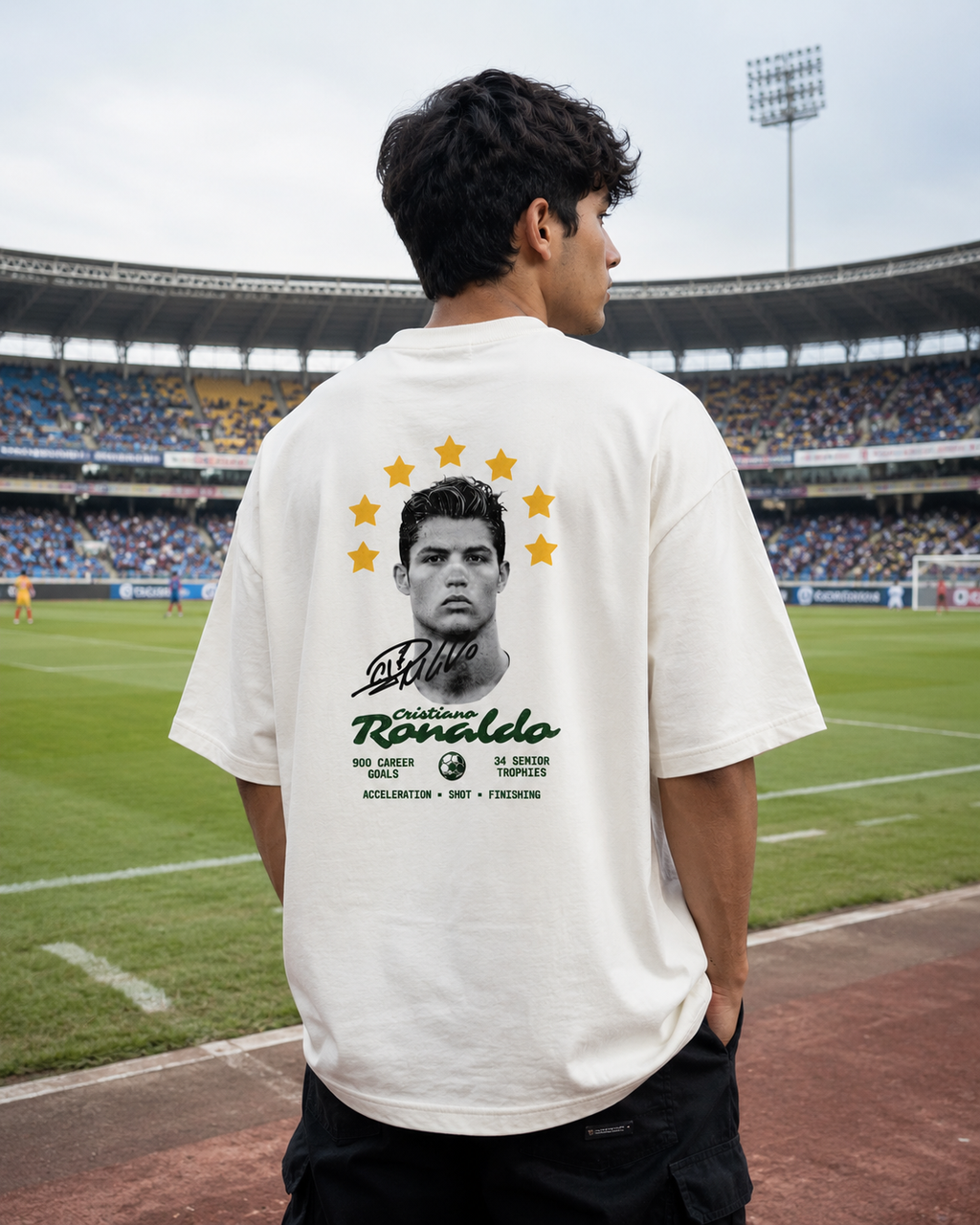 Cristiano Ronaldo Vintage Football Oversized T-Shirt