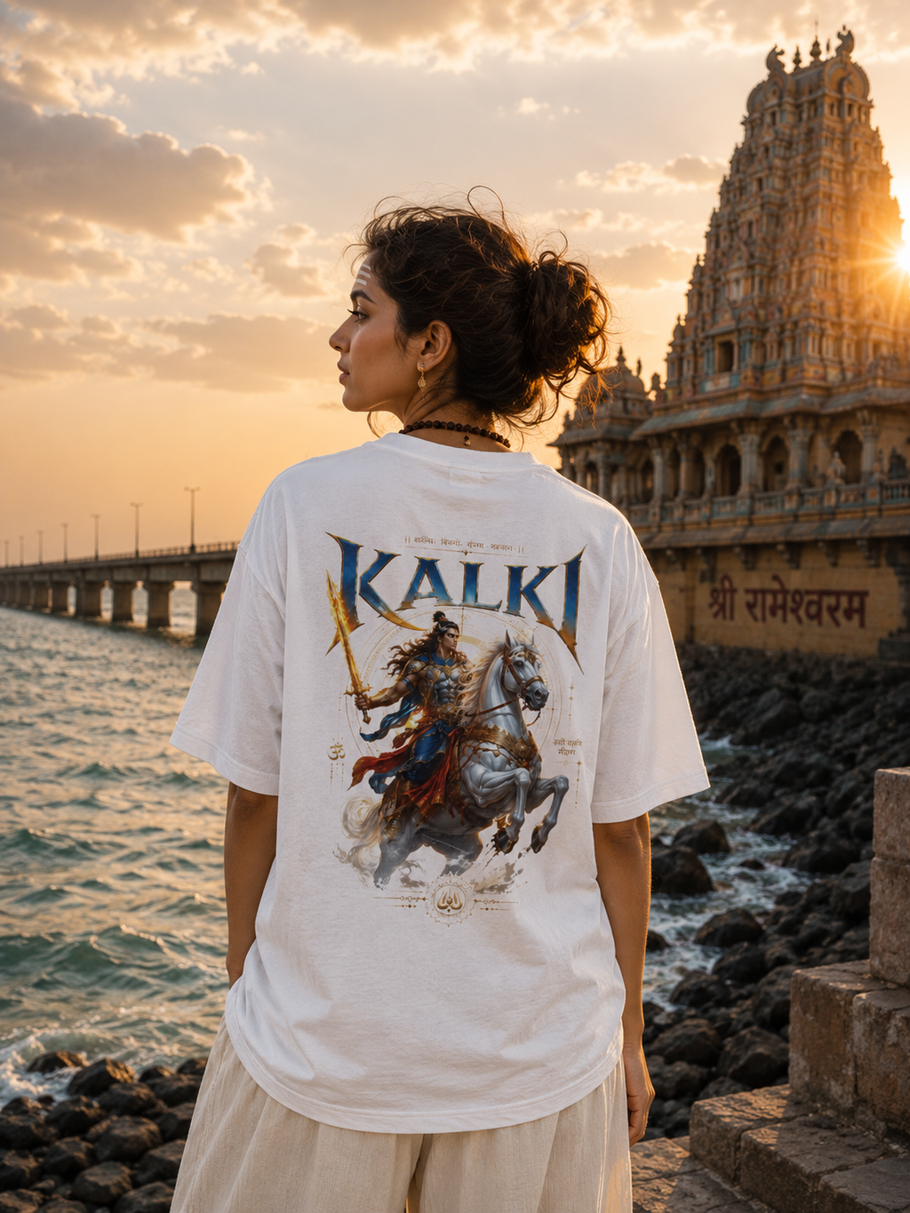 KALKI Warrior Oversized Graphic Tee