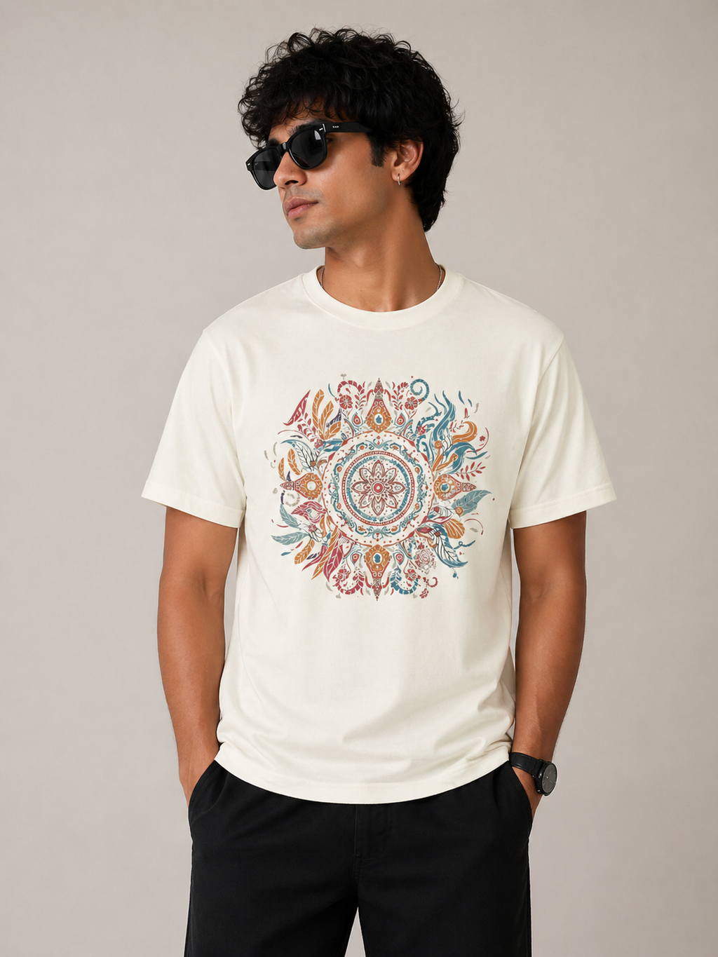 Cosmic Mandala Graphic T-Shirt