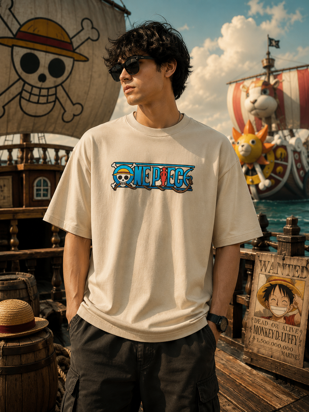 One Piece Anime Oversized T-Shirt