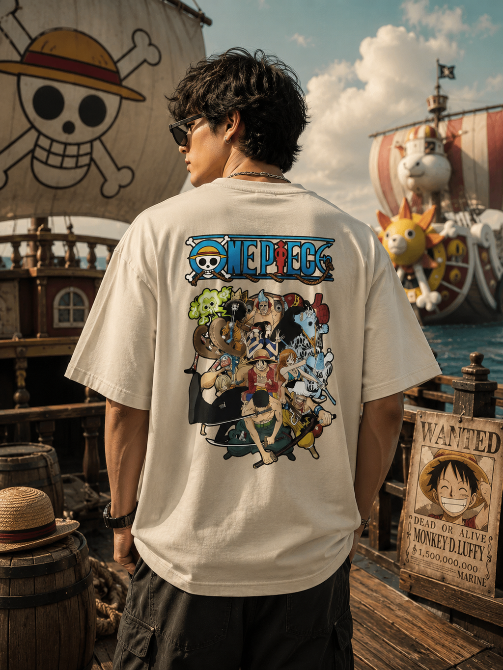 One Piece Anime Oversized T-Shirt