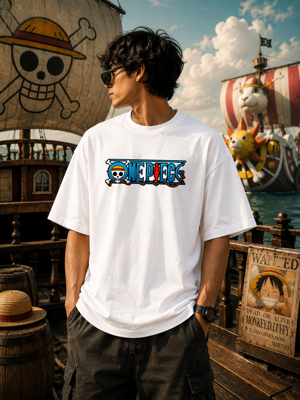 One Piece Anime Oversized T-Shirt