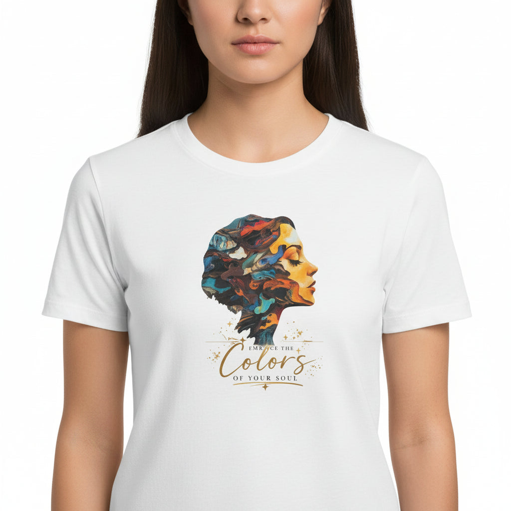 Abstract Color Face Women’s Regular Fit T-Shirt
