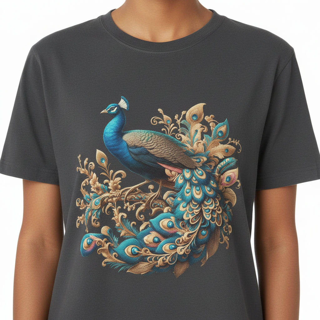 Elegant Artistic Peacock Women’s Regular Fit T-Shirt
