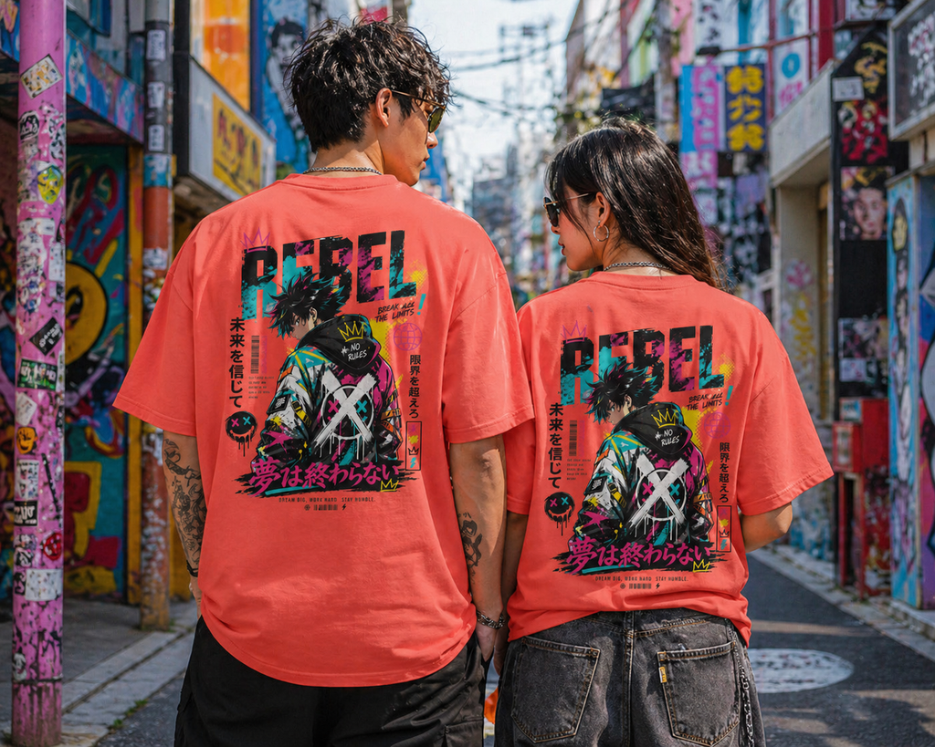 Rebel Anime Oversized T-Shirt