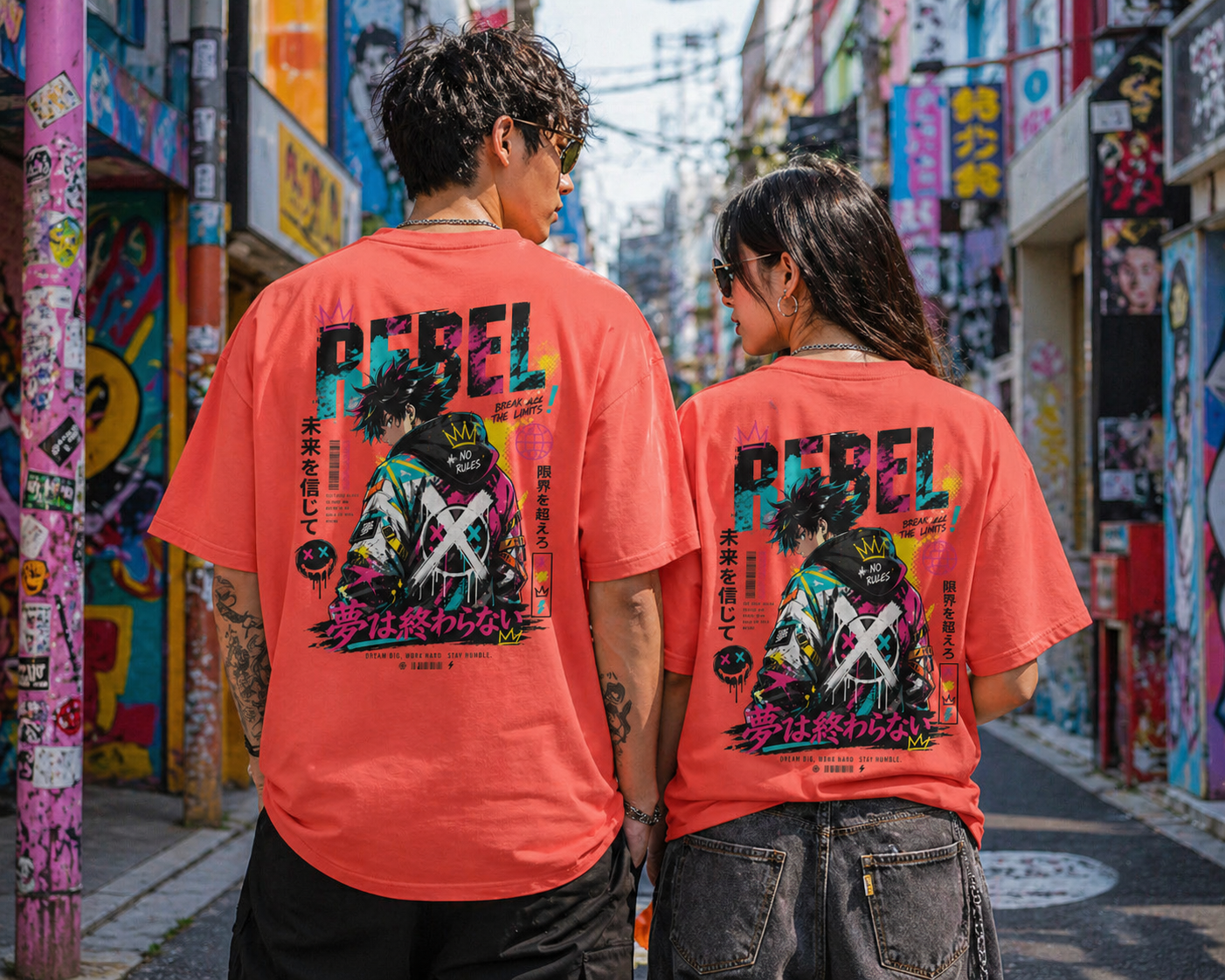 Rebel Anime Oversized T-Shirt
