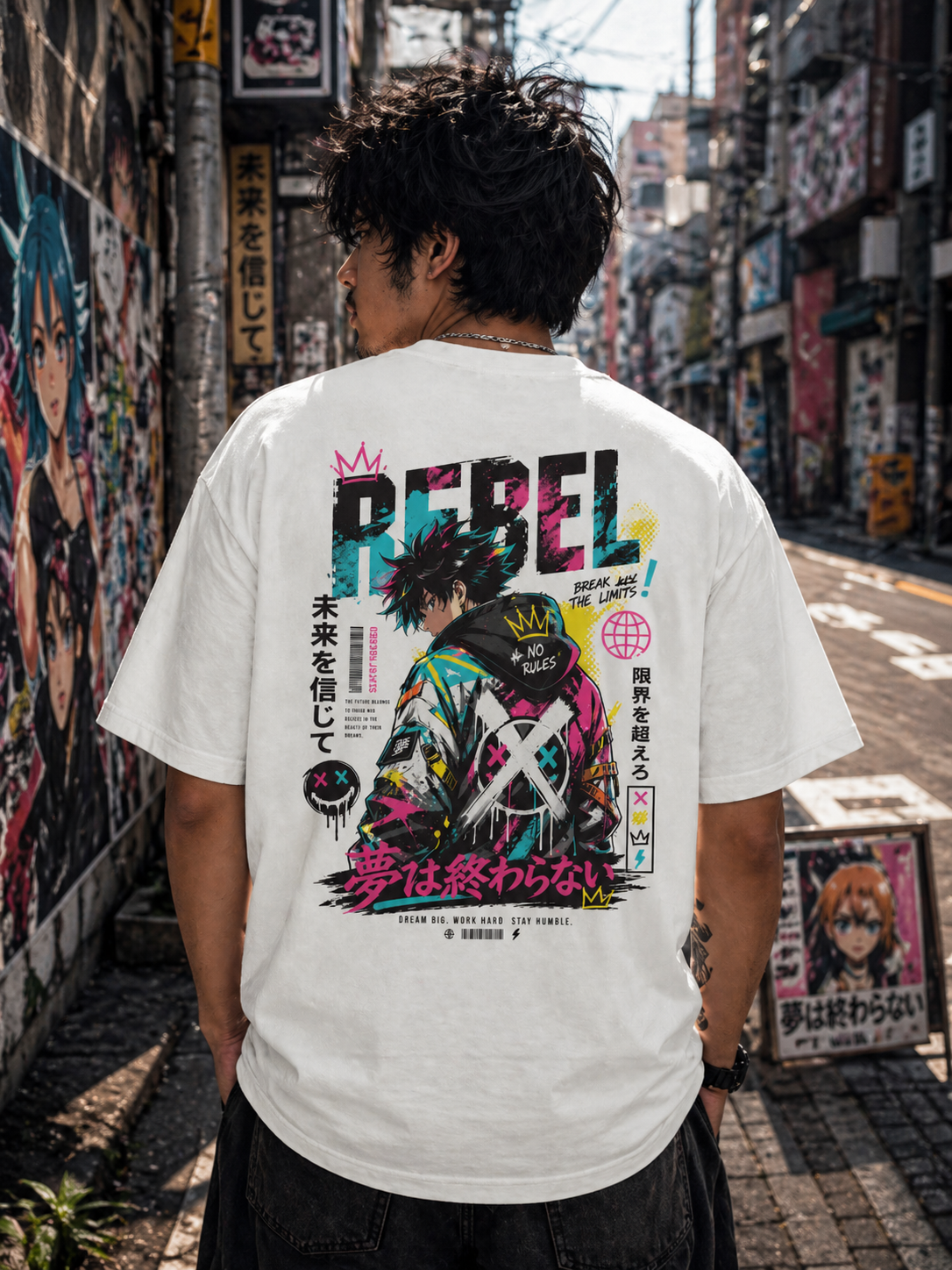 Rebel Anime Oversized T-Shirt
