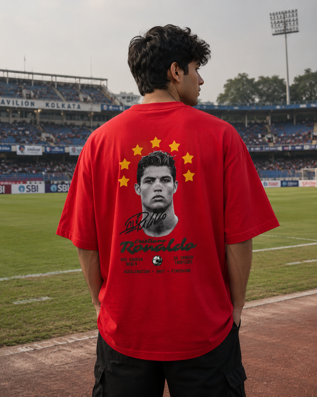Cristiano Ronaldo Vintage Football Oversized T-Shirt