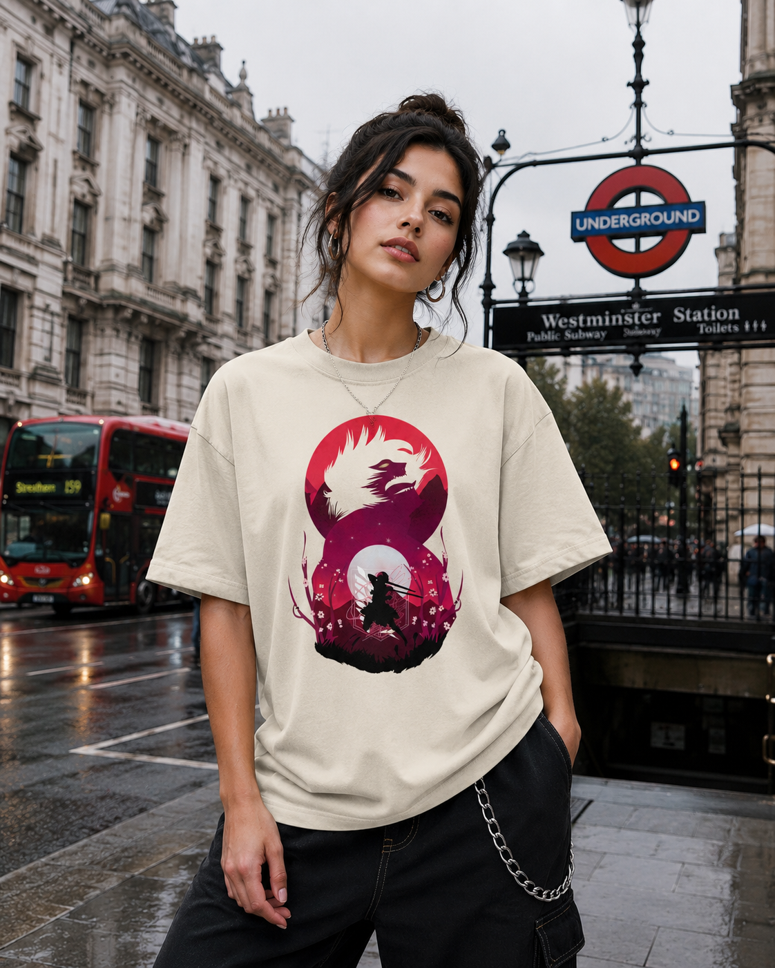 Shadow Warrior Oversized Anime T-Shirt