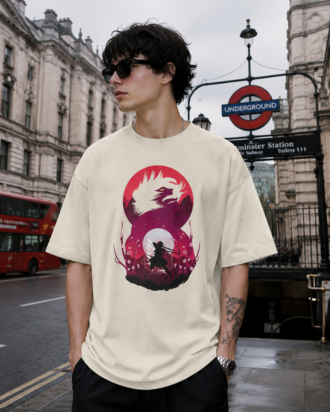 Shadow Warrior Oversized Anime T-Shirt