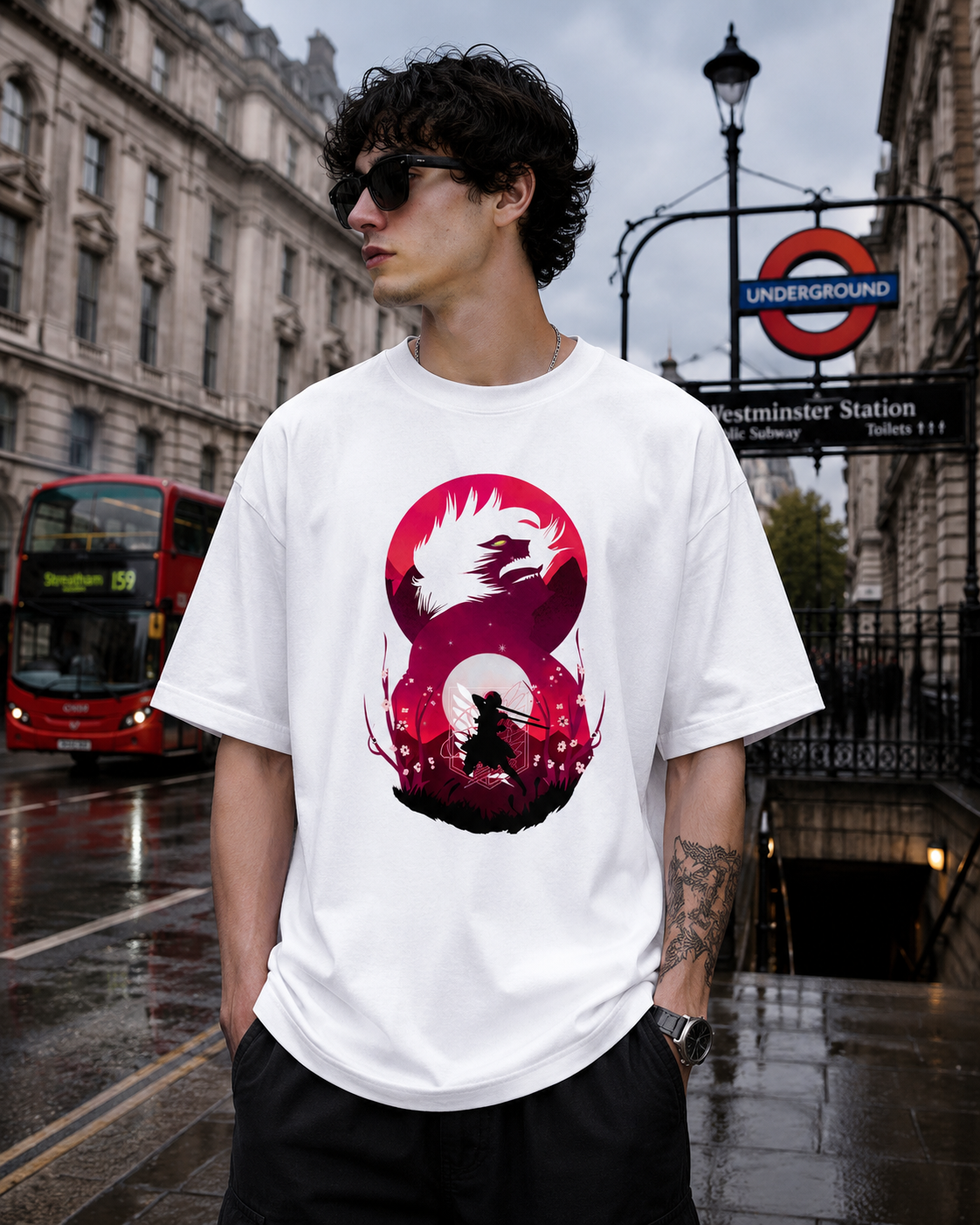 Shadow Warrior Oversized Anime T-Shirt