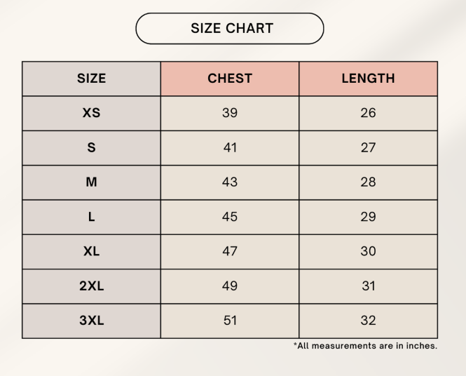 SCULT Size Chart