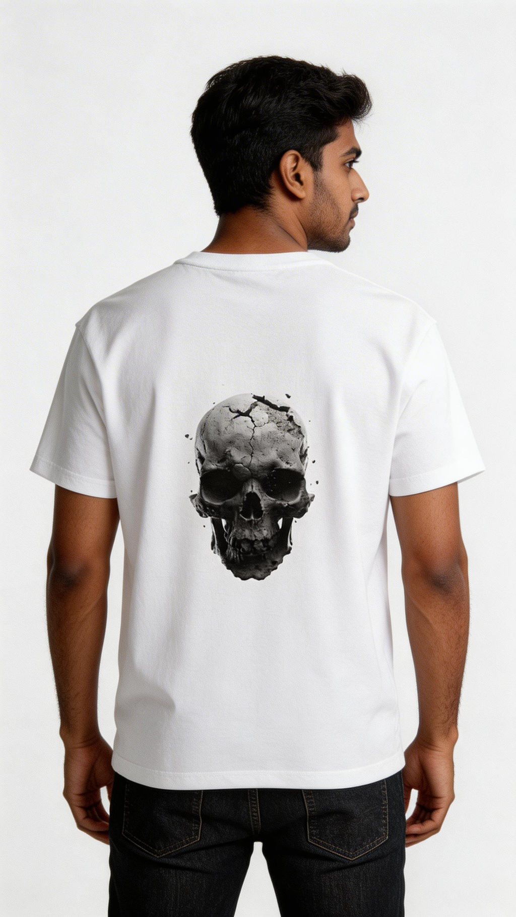 Skull Printed Oversized T-Shirt