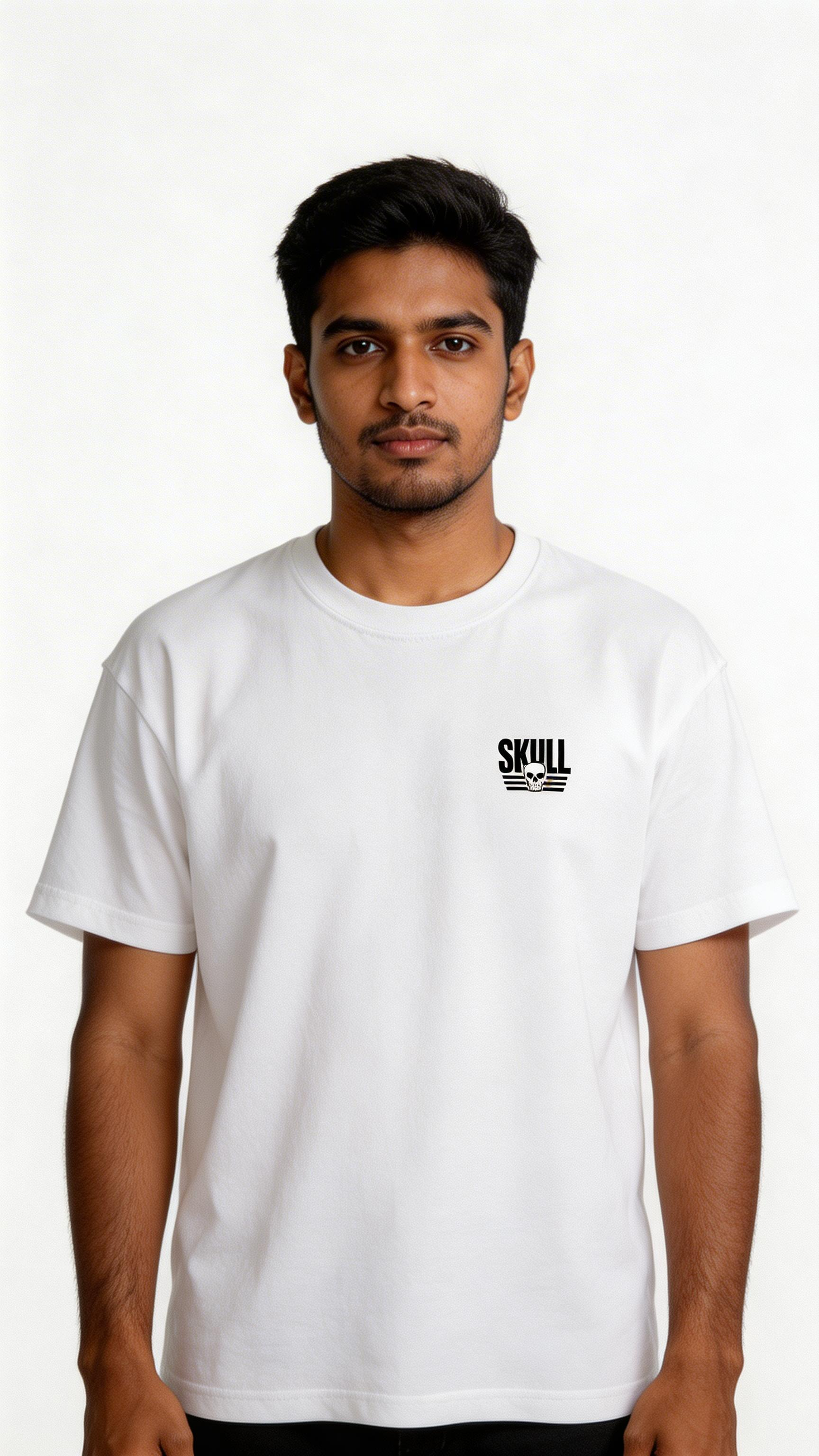 Skull Printed Oversized T-Shirt