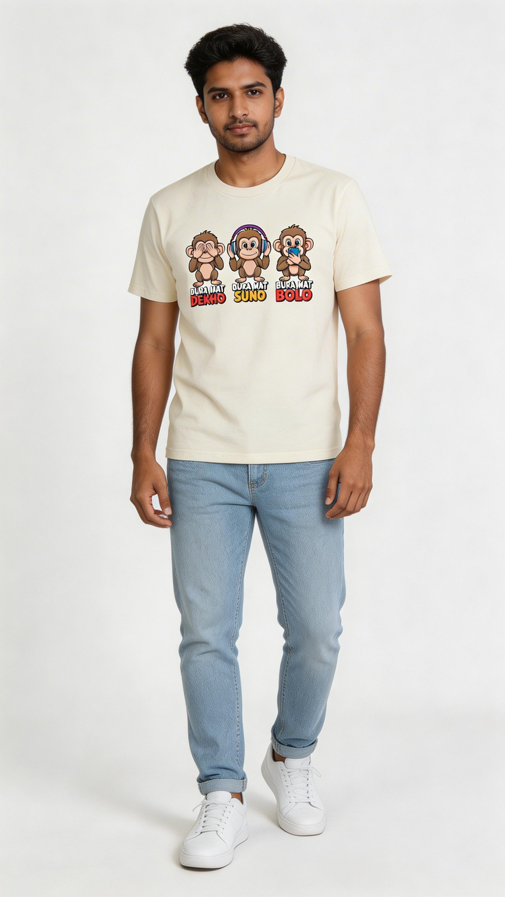 Bura Mat Dekho Suno Bolo T-Shirt