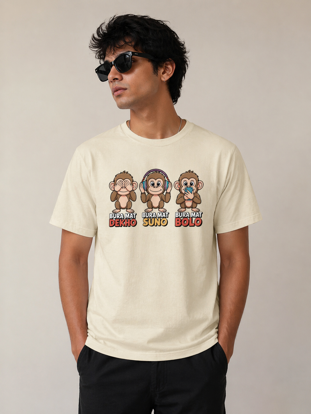 Bura Mat Dekho Suno Bolo T-Shirt