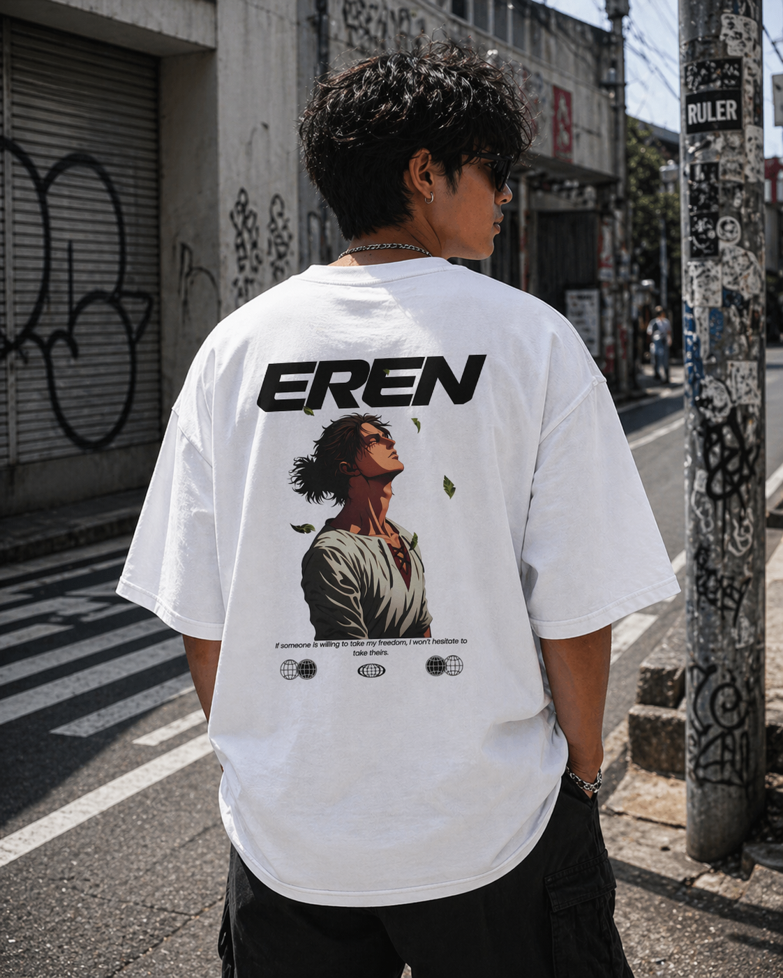 EREN Red Oversized T-Shirt