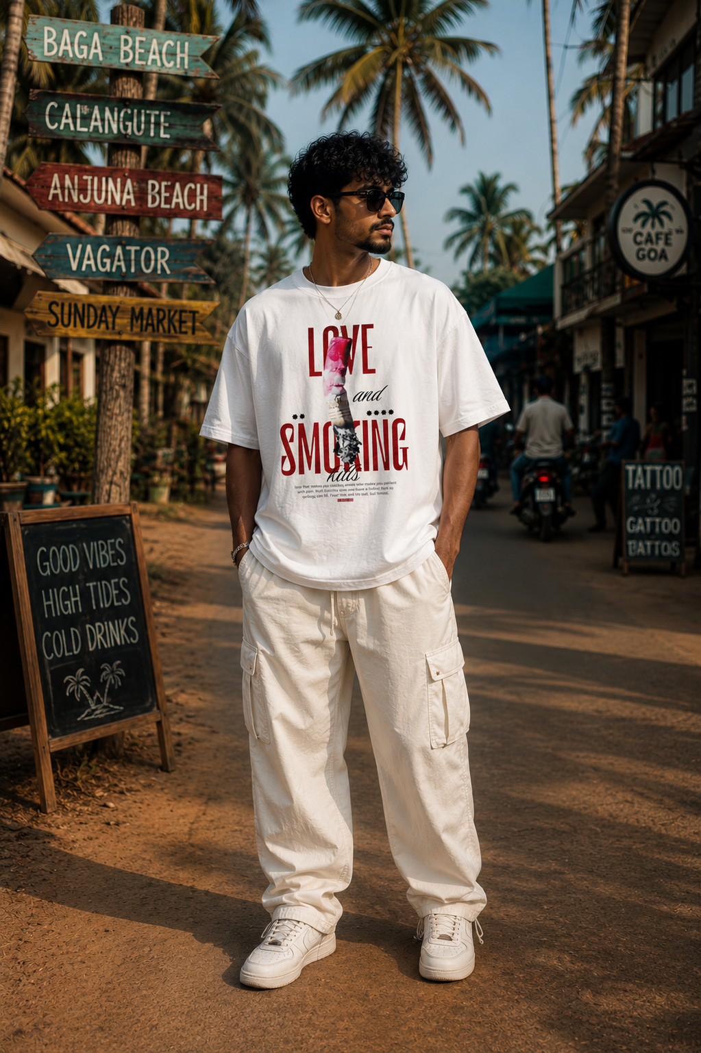 Love and Smiling Oversized T-Shirt